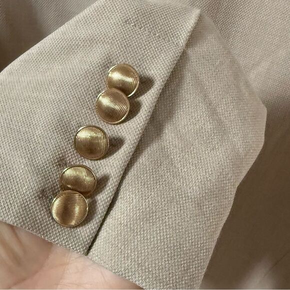 House of Harlow 1960 Double Breasted Single Closure Blazer in Beige Tan L NWOT - Picture 8 of 12